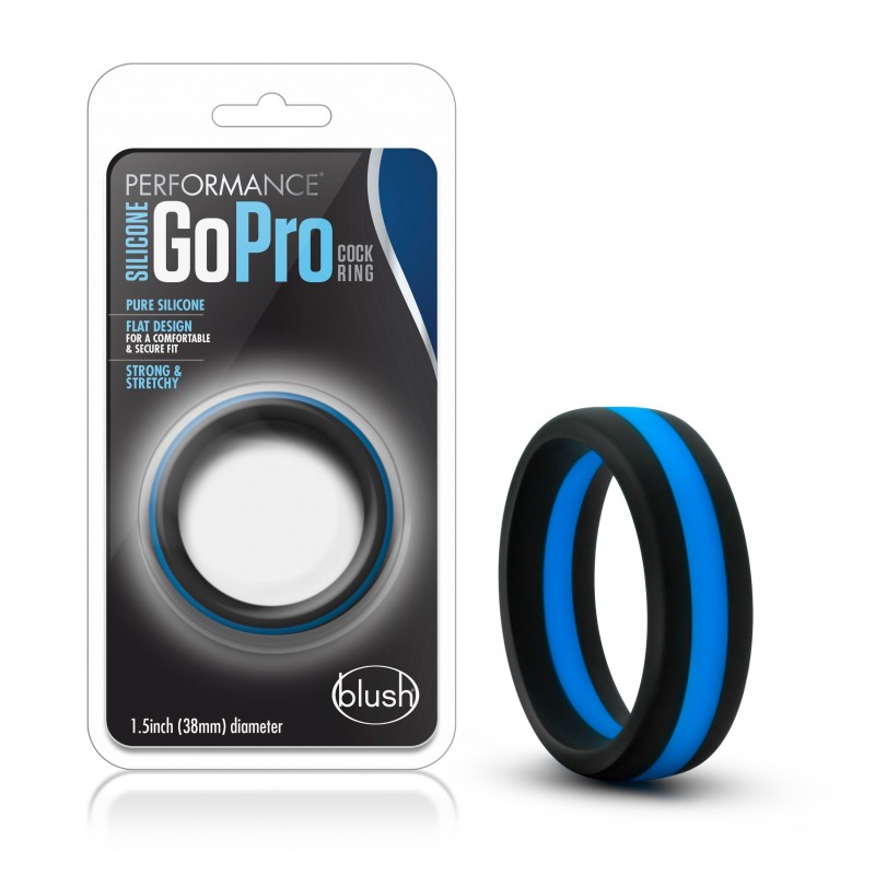 Performance Silicone Go Pro Cock Ring - Blue